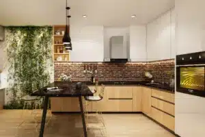 Corner open kitchen